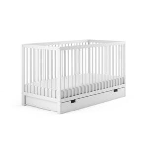 Kids Collective DĚTSKÁ POSTÝLKA se zásuvkou 60x120 cm v bílé barvě obraz