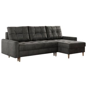 MKS ROHOVÁ SEDAČKA COLIN L - Šedá Samet obraz