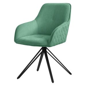 ML-DESIGN OTÁČIVÁ JÍDELNÍ ŽIDLE Zelená tkanina obraz