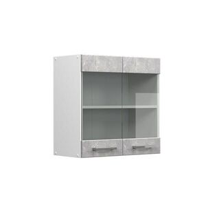 Vicco SKLENĚNÁ KUCHYŇSKÁ SKŘÍŇKA R-Line Beton 60 cm obraz