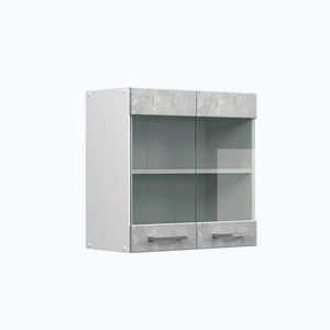 Vicco UNIVERZÁLNÍ NÁSTĚNNÁ SKŘÍŇKA R-Line Beton 60 cm se skleněnými dvířky obraz