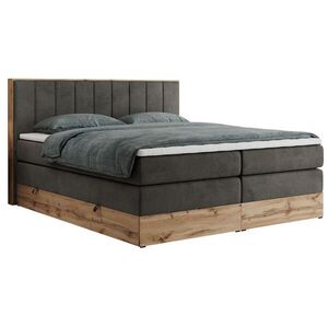 MKS POSTEL BOXSPRING BELLISSIMO KING 180/200 - Šedá Samet - H3 obraz