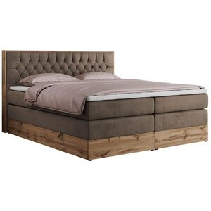 MKS POSTEL BOXSPRING AMORE KING 180/200 - Hnědá Samet - H3 obraz