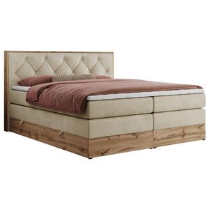MKS POSTEL BOXSPRING VENETO KING 200/200 - Béžová Samet - H3 obraz