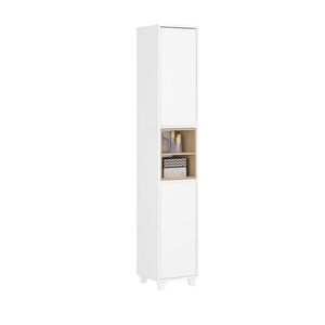 SoBuy VYSOKÁ KOUPELNOVÁ SKŘÍŇKA se 2 dveřmi Bílá 30x30x170cm Moderní obraz