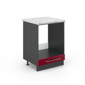 Vicco SKŘÍŇKA NA VESTAVĚNOU TROUBU Fame-Line Bordó červená vysoký lesk 60 cm , PD Mramor obraz