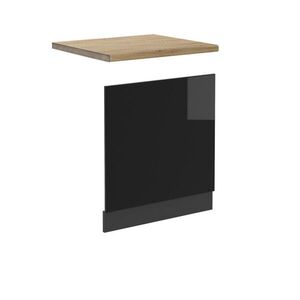 Vicco PŘEDNÍ PANEL R-Line Černý vysoký lesk 60 cm , PD Dub obraz