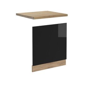 Vicco PŘEDNÍ PANEL R-Line Černý vysoký lesk 60 cm , PD Dub obraz