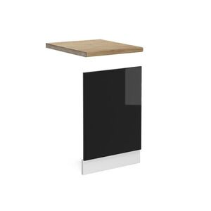 Vicco PŘEDNÍ PANEL R-Line Černý vysoký lesk 45 cm , PD Dub obraz