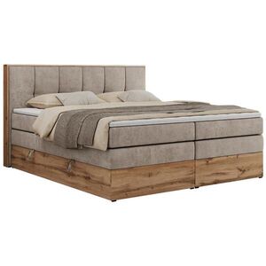 MKS POSTEL BOXSPRING ALBERO 1 KING 120/200 - Béžová Strukturovaná látka - H3 obraz