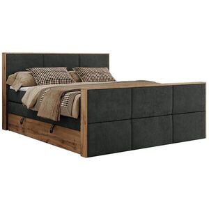 MKS POSTEL BOXSPRING ALBERO 2 KING DUO 140/200 - Šedá Strukturovaná látka - H3 obraz