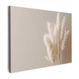 MuchoWow OBRAZ NA PLÁTNĚ Pampová tráva - Plumes - Pastelová - Bílá 80x60 cm obraz