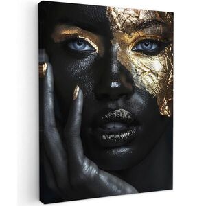 MuchoWow OBRAZ NA PLÁTNĚ Žena - Zlato - Portrét - Černobílý - Luxusní 30x40 cm obraz