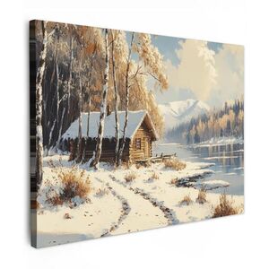 MuchoWow OBRAZ NA PLÁTNĚ Zima - Sníh - Home - Příroda 40x30 cm obraz