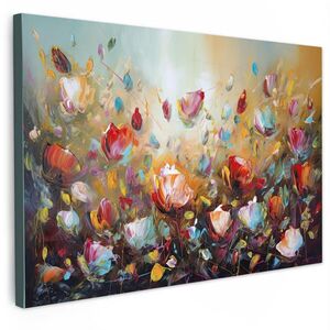 MuchoWow OBRAZ NA PLÁTNĚ Květiny - Umění - Příroda - Olejomalba 60x40 cm obraz