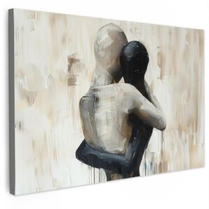 MuchoWow OBRAZ NA PLÁTNĚ Abstraktní - Láska - Černobílé - Moderní 120x80 cm obraz