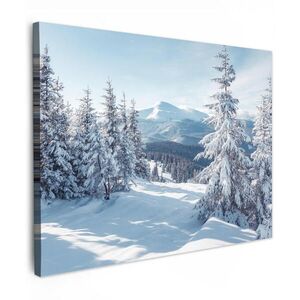 MuchoWow OBRAZ NA PLÁTNĚ Zimní krajina - Příroda - Hory - Stromy - Sníh 40x30 cm obraz
