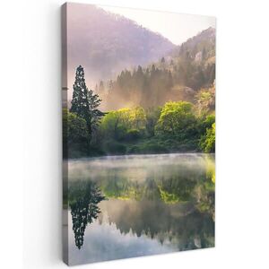 MuchoWow OBRAZ NA PLÁTNĚ Příroda - Stromy - Hory - Jezero - Voda 40x60 cm obraz