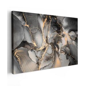 MuchoWow OBRAZ NA PLÁTNĚ Grey - Luxury - Gold - Marble 60x40 cm obraz