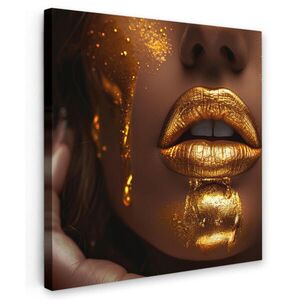 MuchoWow OBRAZ NA PLÁTNĚ Žena - Zlato - Luxus - Portrét 50x50 cm obraz