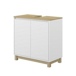 Vicco TOALETNÍ SKŘÍŇKA PRO UMYVADLO Livia Bílá 60 x 60 cm se 2 dveřmi obraz