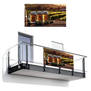 MuchoWow BALKONOVÁ ZÁSTĚNA Pivo - Chmel - Krajina 200x110 cm obraz