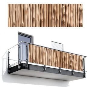 MuchoWow BALKONOVÁ ZÁSTĚNA Dřevo - stonek - světle hnědý 300x90 cm obraz