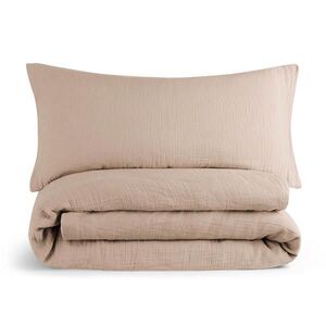 Blumtal POVLEČENÍ mušelín, 100% bavlna, 155/220 cm & 40/80 cm, taupe obraz