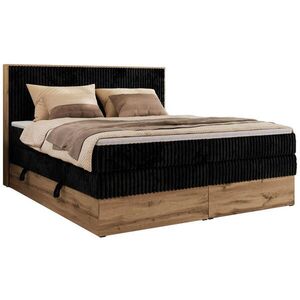 MKS POSTEL BOXSPRING WOOD CLASSIC KING 140/200 - Černá Manšestr - H3 obraz