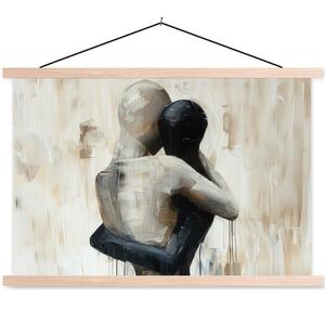 MuchoWow PLAKÁT S MAGNETICKOU LIŠTOU Abstraktní - Láska - Černobílé - Moderní 60x40 cm obraz