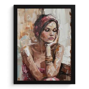 MuchoWow PLAKÁT V RÁMU Žena - vzhled malby - portrét - moderní 30x40 cm obraz