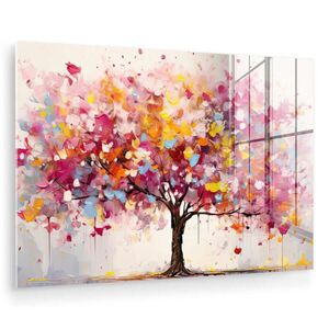 MuchoWow OBRAZ NA AKRYLOVÉM SKLE Akvarel - Strom - Umění - Abstraktní 60x40 cm obraz