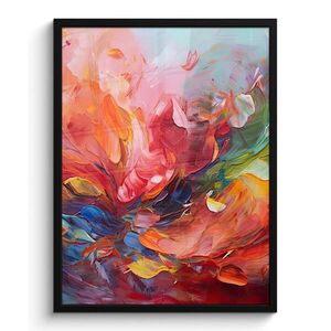 MuchoWow PLAKÁT V RÁMU Olejomalba - Umění - Abstraktní - Barevné 60x80 cm obraz