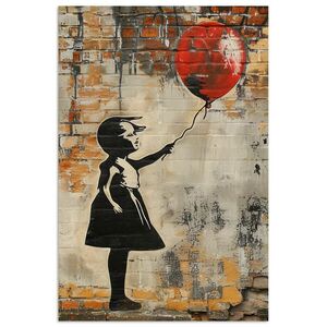 MuchoWow PLAKÁT Graffiti - Banksy - Dívka - Street art 40x60 cm obraz