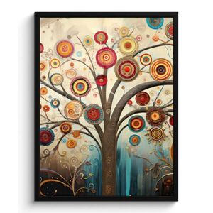 MuchoWow PLAKÁT V RÁMU Strom - Strom života - Barva 60x80 cm obraz
