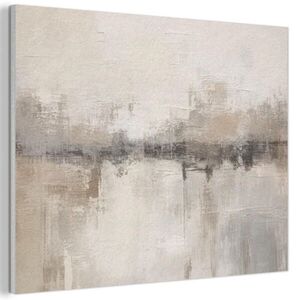 MuchoWow AKUSTICKÝ obraz Moderní umění - Abstraktní - Béžová 100x70 cm obraz