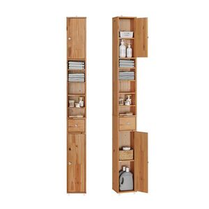 SoBuy VYSOKÁ KOUPELNOVÁ SKŘÍŇKA s jedním zásuvkovým polem 20x20x180cm Nordický obraz
