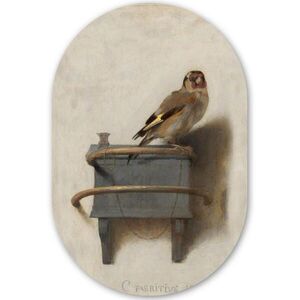 MuchoWow NÁSTĚNNÝ OBRAZ Zlatohlávek - Starý mistr - Carel Fabritius 40x60 cm obraz