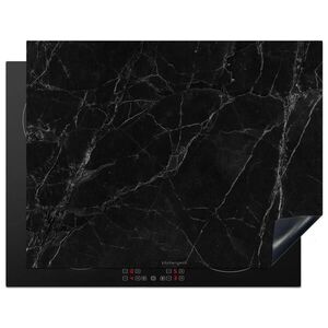 MuchoWow KRYT NA INDUKČNÍ DESKU Černá - mramor 77x59 cm obraz