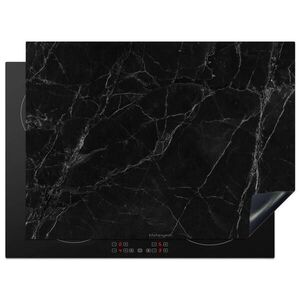 MuchoWow KRYT NA INDUKČNÍ DESKU Černá - mramor 71x52 cm obraz