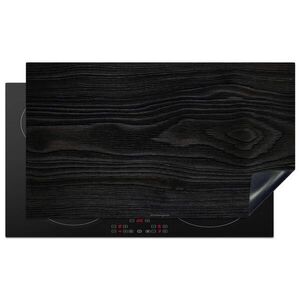 MuchoWow KRYT NA INDUKČNÍ DESKU Černá - vzhled dřeva 91.2x52 cm obraz
