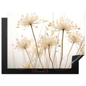 MuchoWow KRYT NA INDUKČNÍ DESKU Květiny - bílé - sluneční světlo 71x52 cm obraz