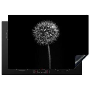 MuchoWow KRYT NA INDUKČNÍ DESKU Pampeliška - černá - květinová - botanická 77x51 cm obraz