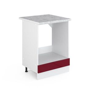 Vicco UNIVERZÁLNÍ ZÁKLADNÍ JEDNOTKA R-Line Bordó červená vysoký lesk 60 cm s velkým výklenkem, s pracovní deskou obraz