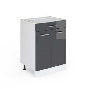 Vicco SPODNÍ SKŘÍŇKA KUCHYŇSKÉ LINKY R-Line Antracitový vysoký lesk 60 cm se zásuvkou, bez pracovní desky obraz