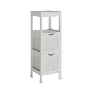 Vicco STŘEDNÍ SKŘÍŇKA Vilda Bílá 30 x 89 cm se 2 zásuvkami obraz