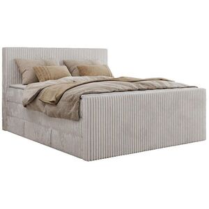 MKS POSTEL BOXSPRING TILIANO KING DUO 160/200 - Světle šedá manšestr - H3 obraz