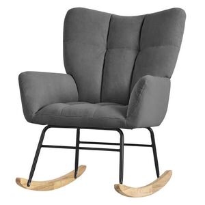 ML-DESIGN HOUPACÍ křeslo v froté vzhledu, tmavě šedé obraz