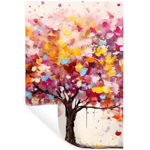 MuchoWow SAMOLEPKA NA ZEĎ Akvarel - Strom - Umění - Abstraktní 40x60 cm obraz