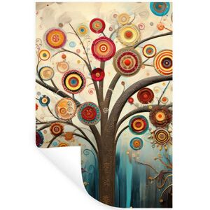 MuchoWow SAMOLEPKA NA ZEĎ Strom - Strom života - Barva 40x60 cm obraz